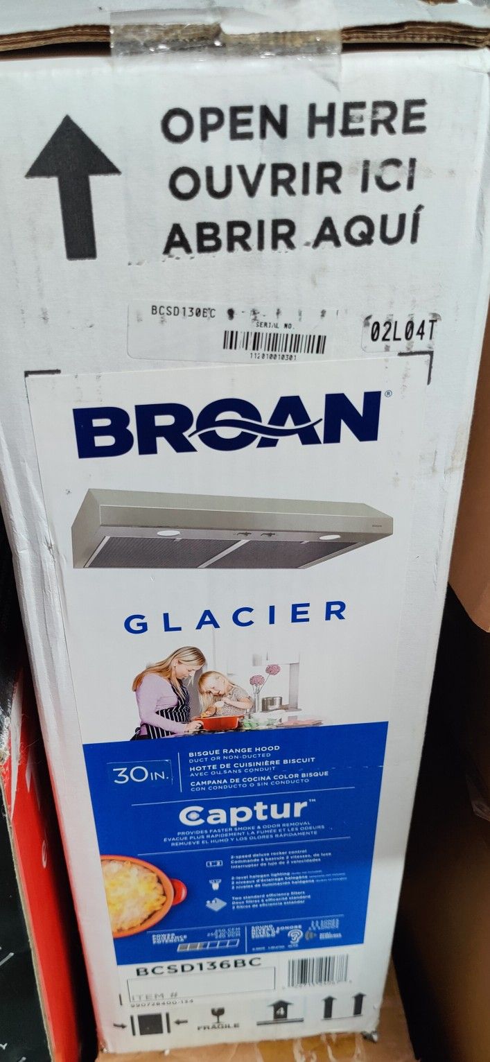 30" Broan Range Hood In Bisque
