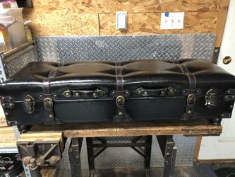 Leather trunk - decoration storage