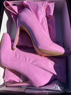 Pink Thigh Boots
