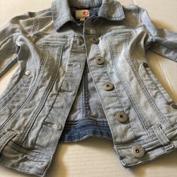G By Guess Jean Jacket Women XS Crop Button Up Long Sleve