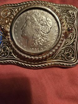 Vintage Sterling Silver Belt Buckle
