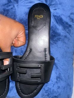 Fendi sandals black open toe