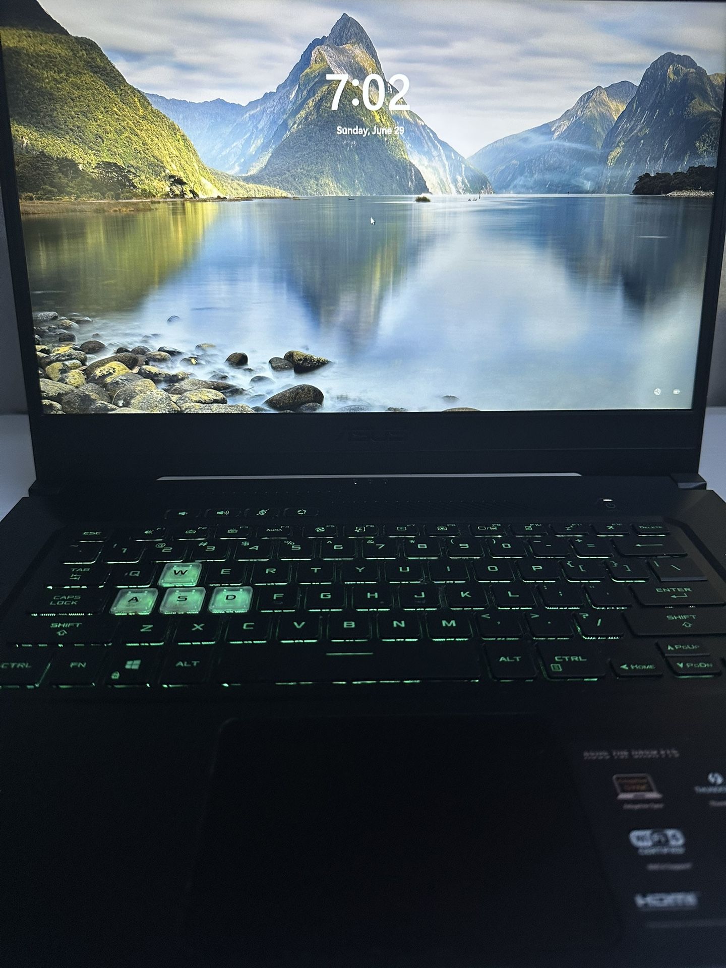ASUS TUF dash F15 gaming laptop