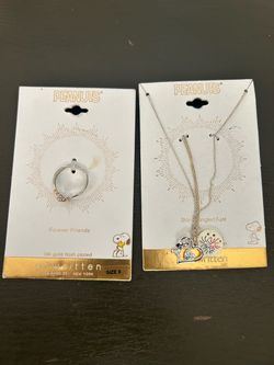 Peanuts Unwritten Ring and Necklace Set