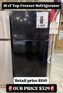 Criterion® 18.0 Cu. Ft. Black Top-Freezer Refrigerator