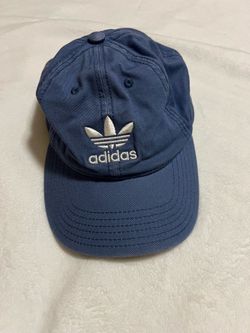 Blue Adidas Original Hat With Adjustable Strap Embroidered Logo