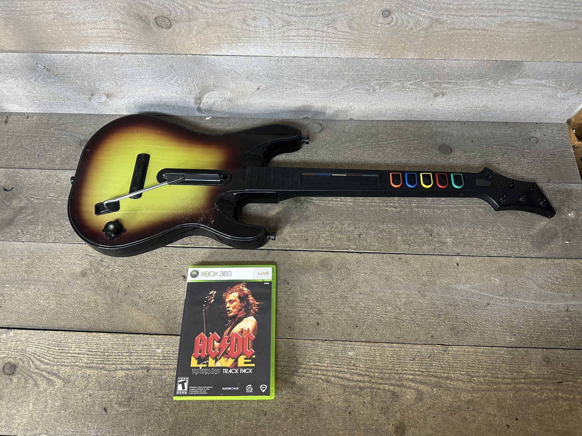 RedOctane 95457.805 Xbox 360 Guitar Hero Wireless Controller With AC DC Game