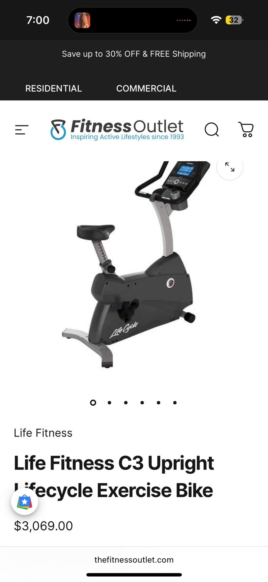 Life Fitness C3 Upright Lifecycle Exercise Bike