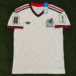 Mexico White Away 2026 World Cup Patch Adult Soccer Jersey
