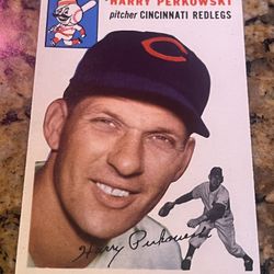 HARRY PERKOWSKI NM 1954 TOPPS BASEBALL CARD
