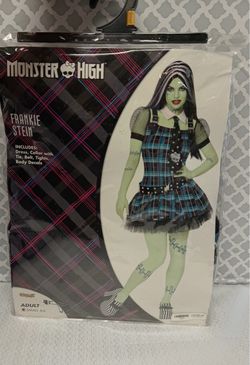 Spirit Halloween Monster High Frankie Stein Adult small costume new