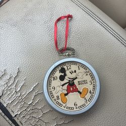 Vintage Kurt Adler Santa’s World Walt Disney MICKEY MOUSE Pocket WATCH ORNAMENT