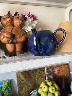 $25-Cobalt Blue Ceramic Teapot