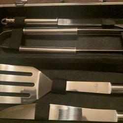 Silver Barbecue Grill Tools