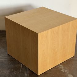 Vintage 1980s Birch Cube Table