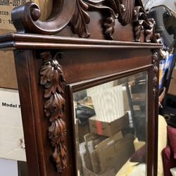ABSOLUTELY GORGEOUS ANTIQUE MIRROR HEAVY 
