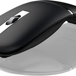 Wireless Arc Mouse Rechargeable Silent for Travel Cordless Bluetooth Laptop Mouse Folding Ultra Slim 3 DPI for MacBook Pro Microsoft Dell HP Lenovo De