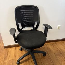 Oif Swivel-Tilt Mesh Task Chair- Black Arms-Base- Black