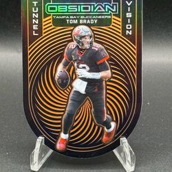 2021 Obsidian Tunnel Vision Die-Cut Electric Etch Orange #TV-3 Tom Brady #/25