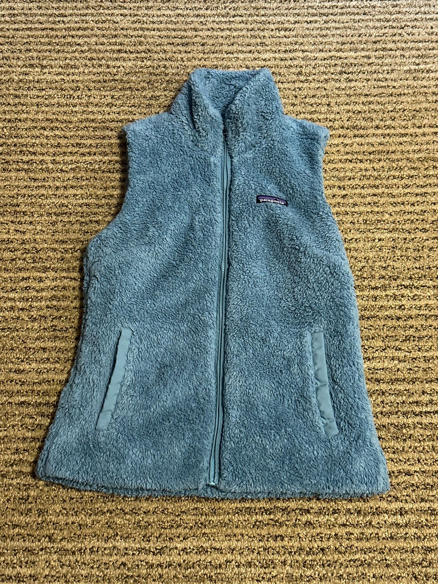 Patagonia Vest Womens Md Turquoise Los Gatos Fleece Deep Pile Sherpa Full Zip