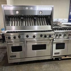 Viking 48”Wide Gas Range Stove And Viking 48”Wide Hood