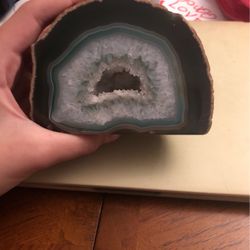Geode crystal rock