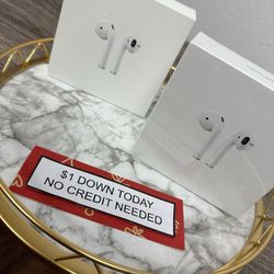 Apple Airpods 2 Wireless Headphones - PAY $1 TODAY TO TAKE IT HOME AND PAY THE REST LATER