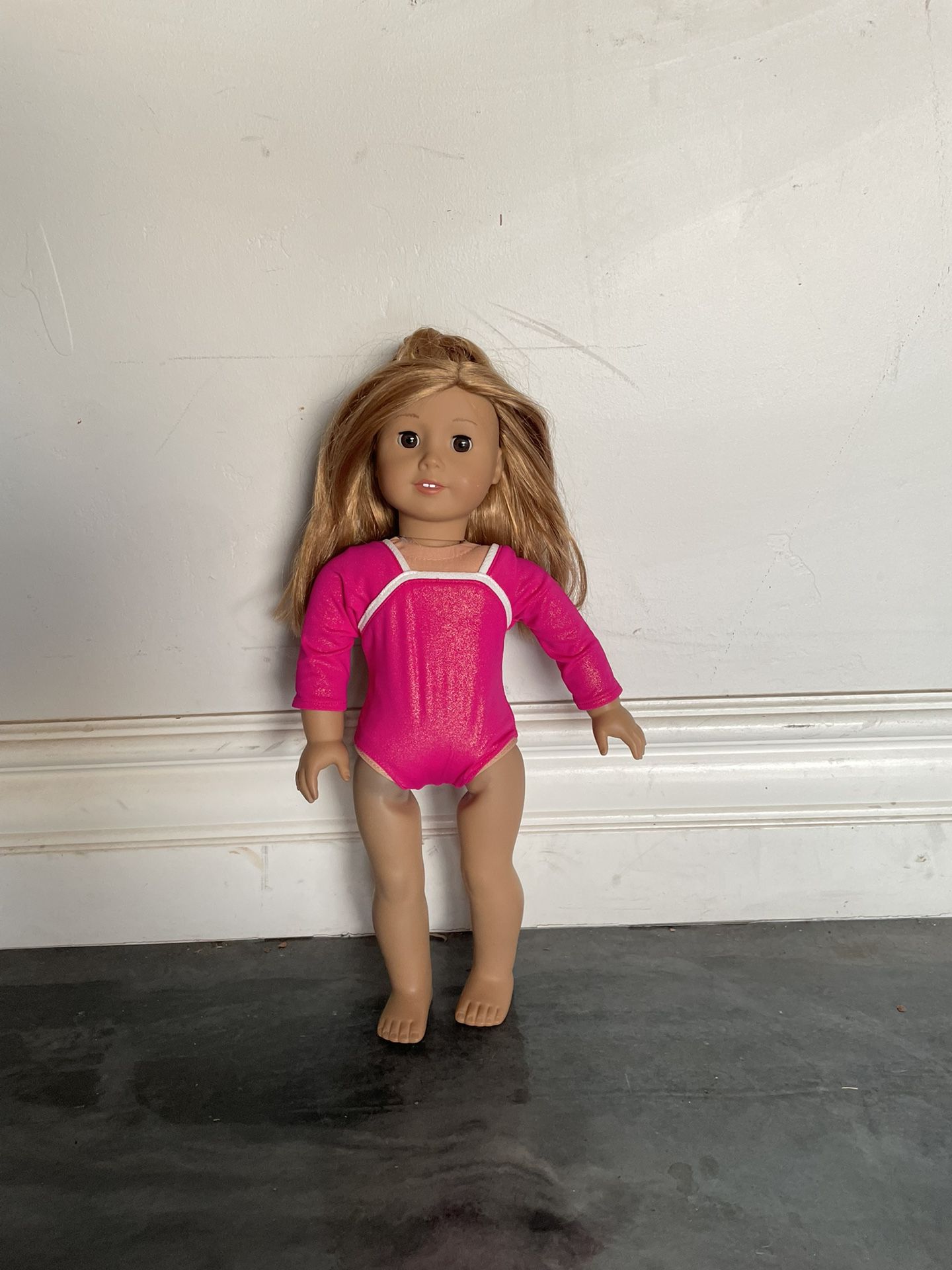 American Girl Doll With Gymnastics Set