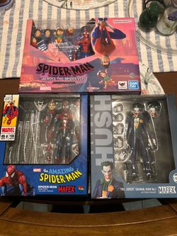 Mafex Spider-Man, Mafex joker, SHF Peter B