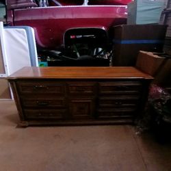 Solid Wood Dresser & Mirror