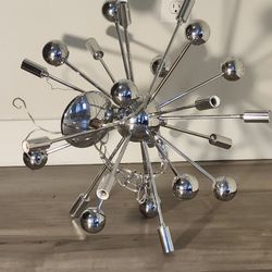 Vintage Mid Century Modern Chrome Sputnik Chandelier