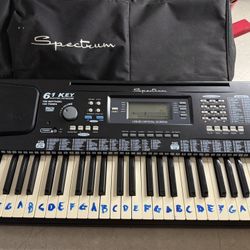 Spectrum AIL-495 61-Key Electronic Keyboard with Carry Bag – Needs Power Port Fix