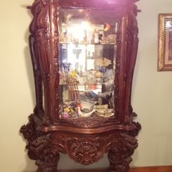 Handmade Antique Curio Cabinet 