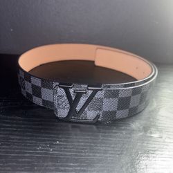 Louis Vuitton Damier Graphite LV Initials Belt