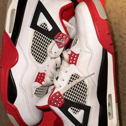 Fire Red 4s Size 10