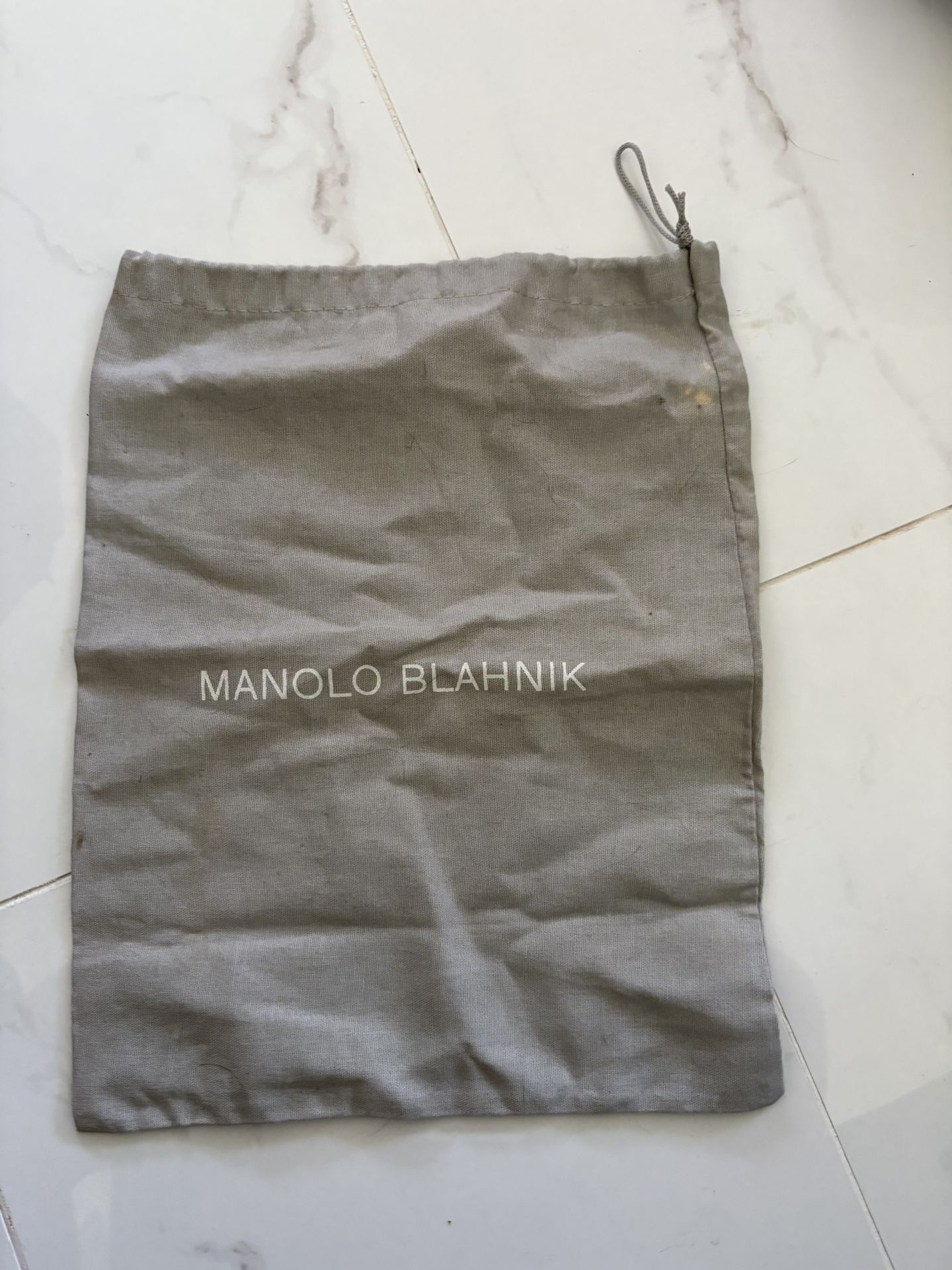 Manolo Blahnik Charcoal Shoe Bag