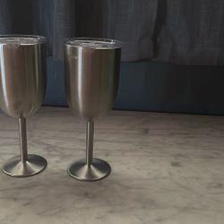 Stainless Steel Wine Goblets 