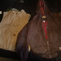 Old Carhartt Vest And Old Schmit Jacket 