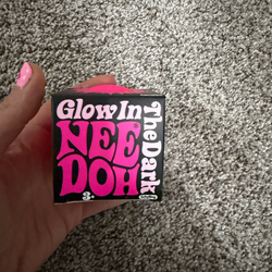 Needoh glow in the dark pink squishy toy