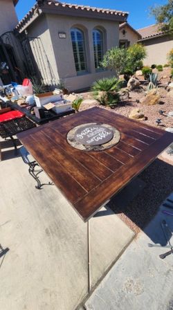 Wooden lazy Susan square dining table