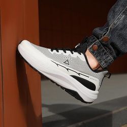 Size 11 Men  Wide Toe Box Waterproof Walking Shoes, Non-Slip EVA Rubber Sole,Breathable Mesh Athletic Sneakers for Running Gym Commute