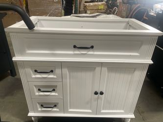 $275 Each Assembled New 36” Solid Wood Frame Bathroom Vanity with Sinks Storage Cabinet