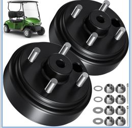 EXGO TXT Golf Cart Rear Brake Drum High Performance Hub Assembly (Pair) - 1982-U