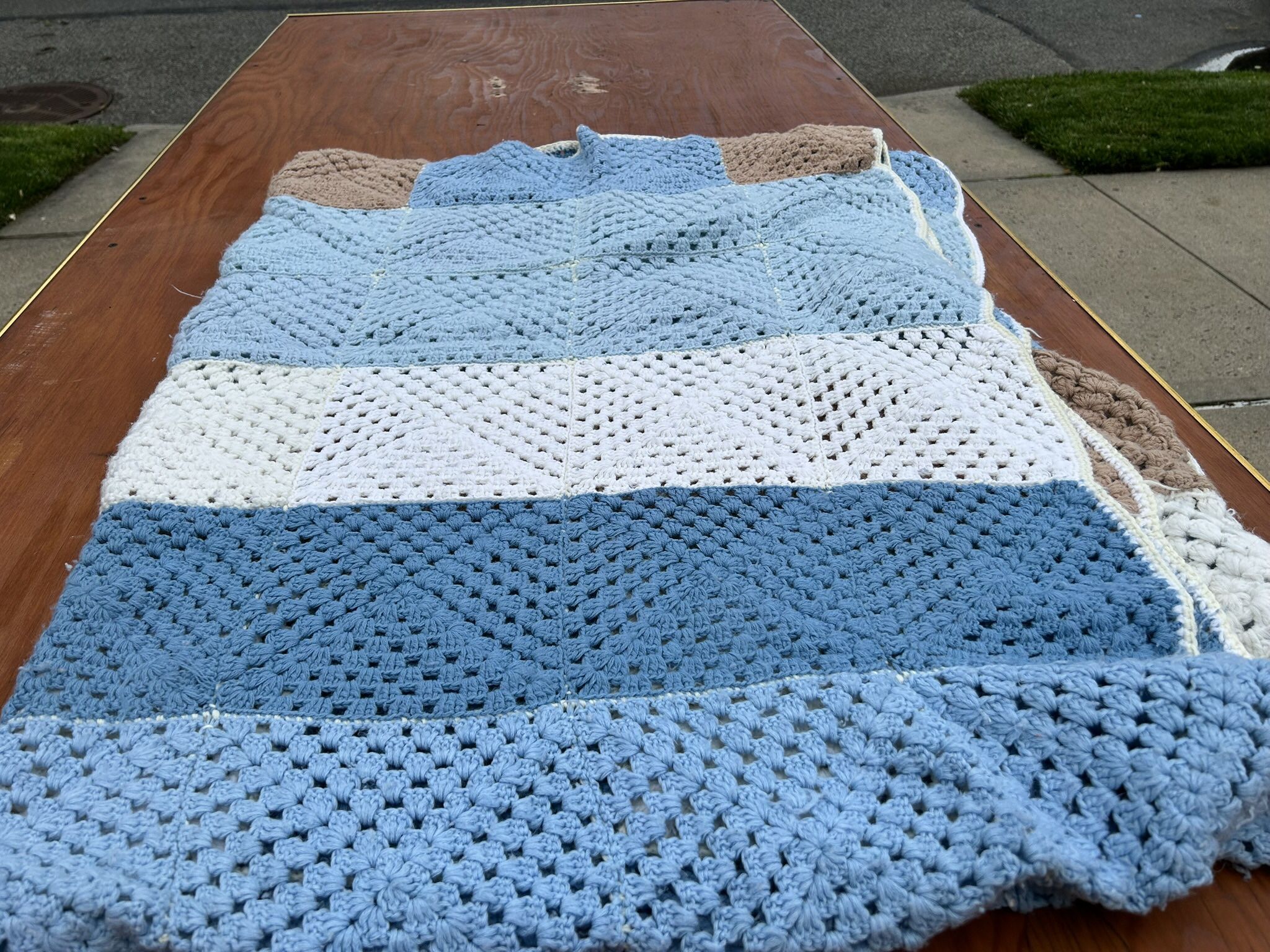 MUST SELL HANDMADE CROCHET BLANKET