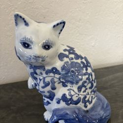 Cat Porcelain Figurine 