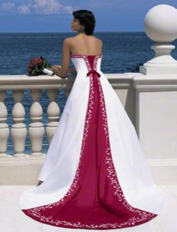 Plus size purple and white wedding dresses top