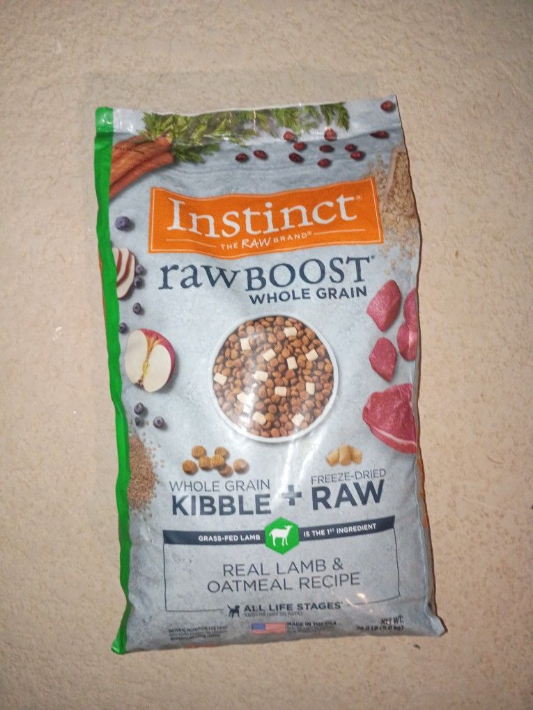 Dog Food( Instinct Real Lamb And Oatmeal Recipe)20lb