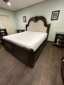 King Bed Frame & Mattress Included.      New In A Box.      Same Day Delivery.    