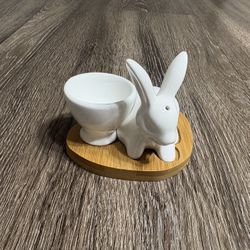 Ceramic Rabbit Salt shaker And Egg Holder