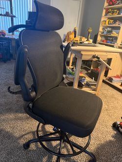 Drafting Chair 3D Lumbar and Head Support